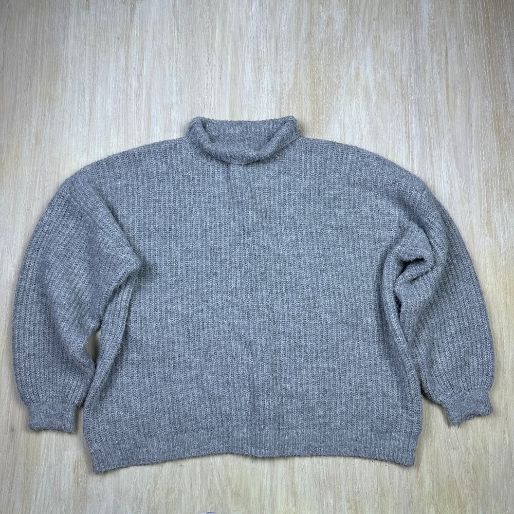 ASOS Design Gray High Neck Knit Cozy Oversized Casual Pullover Sweater 12